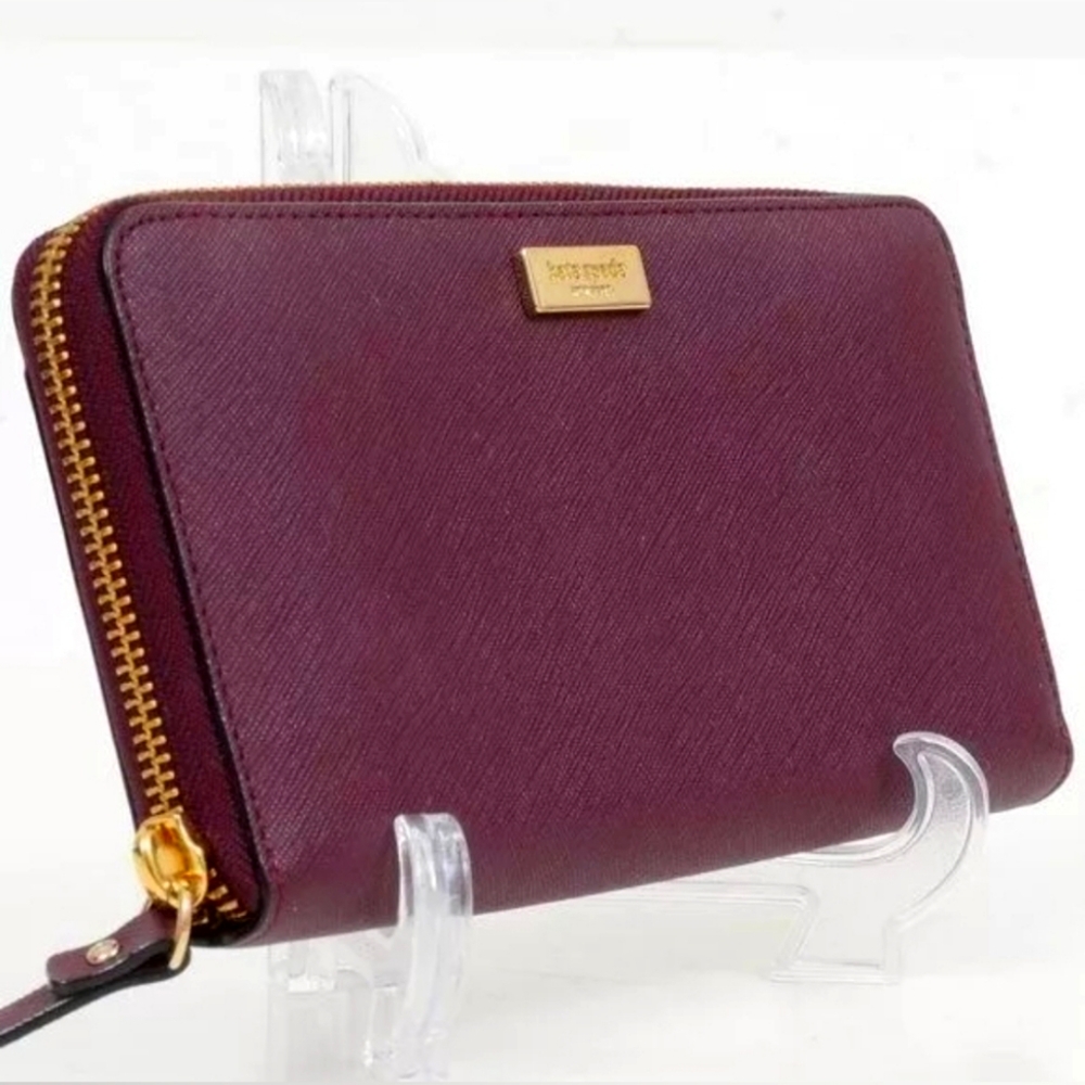 Kate Spade Laurel Way Neda Large Wallet Burgundy Plum